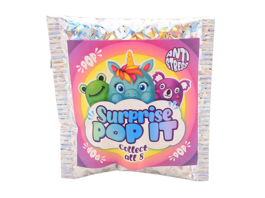 Pop it tapadókorongos meglepetés állatka, 8 féle