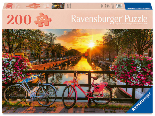 Puzzle 200 db - Naplemente Amszterdamban