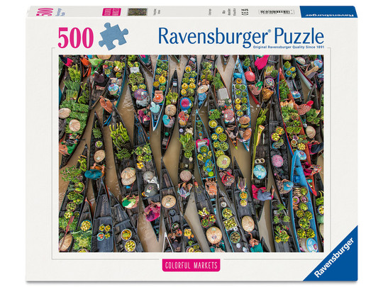 Puzzle 500 db - Lebegõ piac Indonéziában