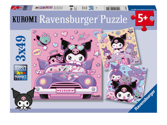 Puzzle 3x49 db - Kuromi úton