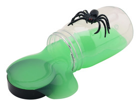 Sötétben világító slime pókkal