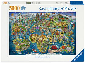 Puzzle 5000 db - Világtérkép