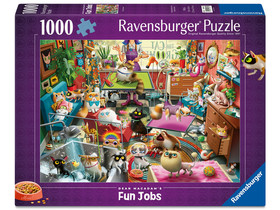 Puzzle 1000 db - Macskaápoló