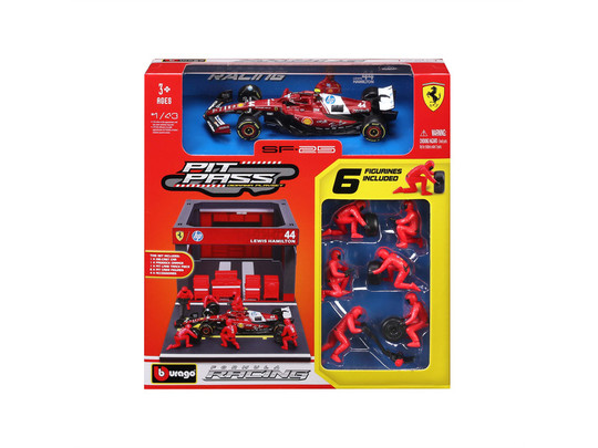 Bburago 1/43 F1 versenyautó - Ferrari SF-25 Pit/Hamilton