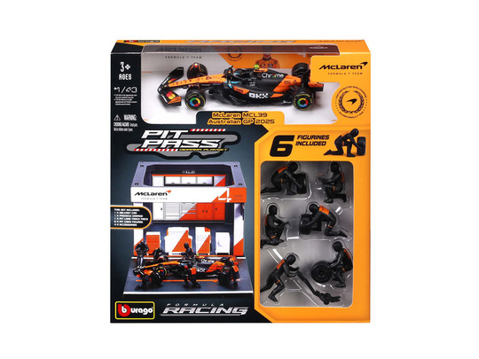 Bburago 1/43 F1 versenyautó - Mclaren MCL38 Pit/Norris