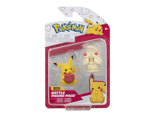 Pokémon 2 db-os figura csomag - Alcremie és Valentin napi Pikachu