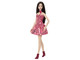 Barbie fashionista barátnõk pink párducmintás ruhában