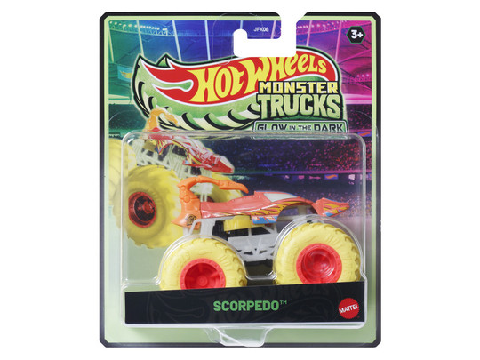 Hot Wheels Monster Trucks sötétben világító autó