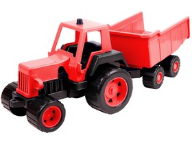 Mûanyag traktor utánfutóval 68 cm - többféle