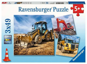 Ravensburger: Puzzle 3x49 db - Óriás munkagépek