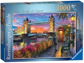 Ravensburger: Puzzle 1 000 db - Tower Bridge naplementében