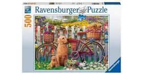 Ravensburger: Puzzle 500 db - Kutyusok a kertben