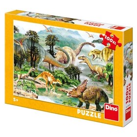 Puzzle 100 db XL Dinoszauruszok 343436