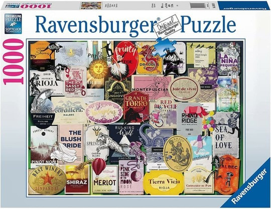 Ravensburger: Puzzle 1000 db - Borcímkék