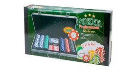 Alu bõröndös póker készlet 300 darab zsetonnal