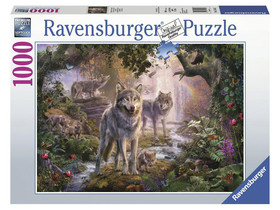 Ravensburger: Puzzle 1000 db - Farkascsalád nyáron