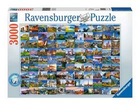 Puzzle 3000 db - 99 gyönyörû hely Európában