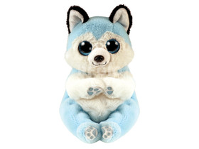 TY: Beanie Babies plüss figura THUNDER, 15 cm - kék husky (3)