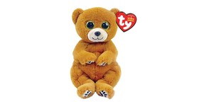 TY: Beanie Babies plüss figura DUNCAN, 15 cm - barna medve (3)