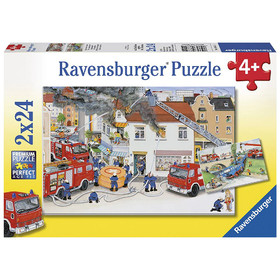 Ravensburger: Puzzle 2x24 db - Tûzoltás közben
