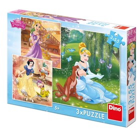 Puzzle 3x55 db - Hercegnők tánc