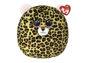 Ty Squishy Beanies párna alakú plüss figura LIVVIE, 30 cm - leopárd