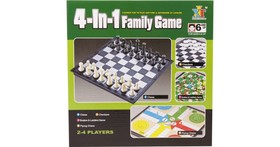 4IN1 társasjáték (sakk, dáma, ki nevet a végén, létrák és kígyók)