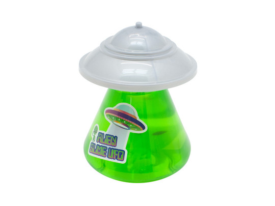 Slime színes LED lámpával és sötétben világító UFO-val