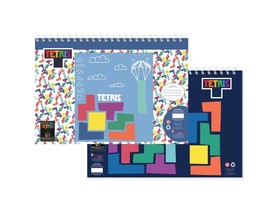 Tetris vázlatfüzet matricákkal és sablonnal