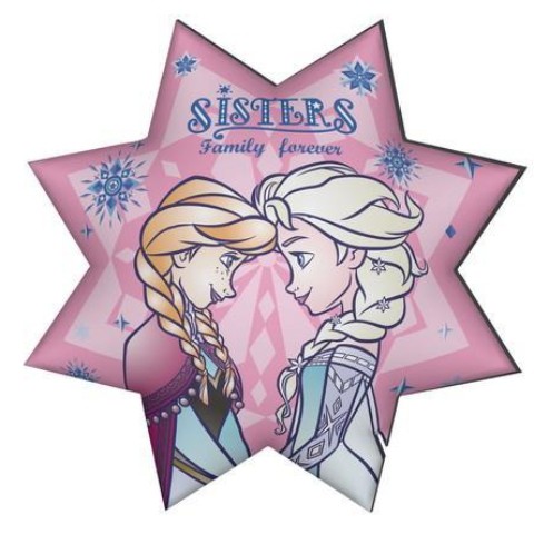 Jégvarázs 2: Anna és Elsa csillag alakú díszpárna 35cm-es