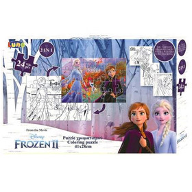 Jégvarázs 2 az 1-ben 24db-os színezhető puzzle poszterekkel