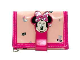 Minnie egér barack-rózsaszín kinyitható pénztárca 13x8x26cm