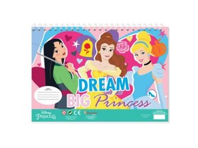 Disney Hercegnők kreatív színezhető vázlatfüzet matricákkal és sablonnal több változatban