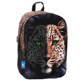 Animal Planet lekerekített leopárdos iskolatáska, hátizsák 32x15x45cm