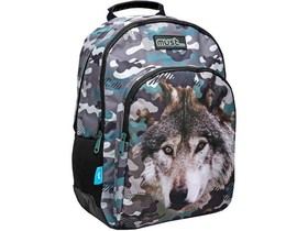Must... Animal Planet farkas mintás iskolatáska, hátizsák 33x16x45cm