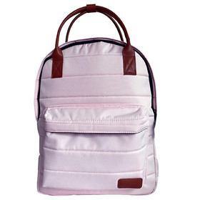 Must: Világos rózsaszín lekerekített kétrekeszes iskolatáska, hátizsák