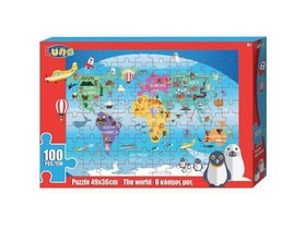 A világ puzzle 100db-os