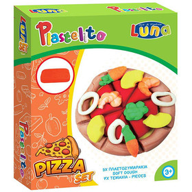 Plastelito Pizza gyurma szett formákkal