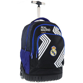 Real Madrid fekete-kék húzható iskolatáska hátizsák 31x20x47cm