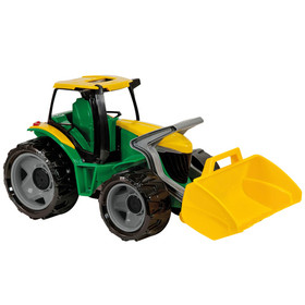 LENA: Óriás traktor homlokrakodóval zöld/sárga 62cm