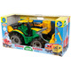 LENA: Óriás traktor homlokrakodóval és markolókanállal sárga/zöld 65cm