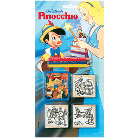 Pinokkió 3db-os nyomdaszett színes ceruzákkal