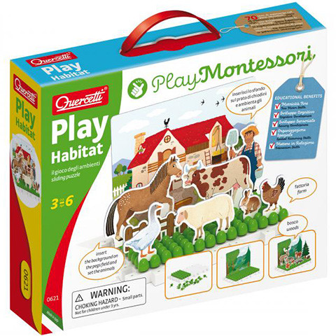 Quercetti: Montessori Állatos pötyi játék gyerekeknek