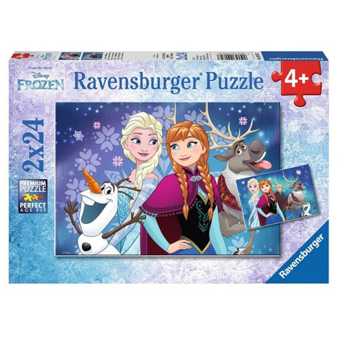 Jégvarázs: A szereplők 2x24db-os puzzle - Ravensburger