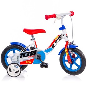 Dino Sport kék-fehér-piros gyerek bicikli 10-es méretben - Dino Bikes kerékpár