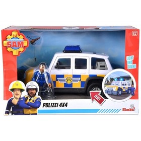 Sam a tűzoltó: Rendőrségi Jeep 4x4 autó kiegészítőkkel, fénnyel és hanggal - Simba Toys