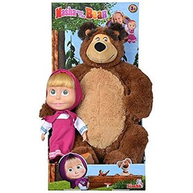 Mása és a medve: Plüss medve és Mása baba játékszett 43cm - Simba Toys