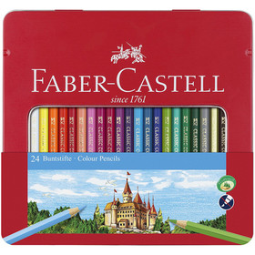 Faber-Castell: Színes ceruza szett 24db-os készlet fémdobozban