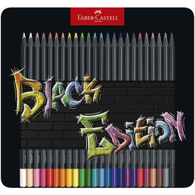 Faber-Castell: Black Edition színes ceruza 24db-os szett fém dobozban