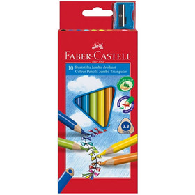 Faber-Castell: Junior színes ceruza 10db-os hegyezővel